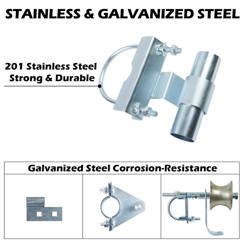 6" Wheels Rolling Gate Hardware Kit for Chain Link Gate