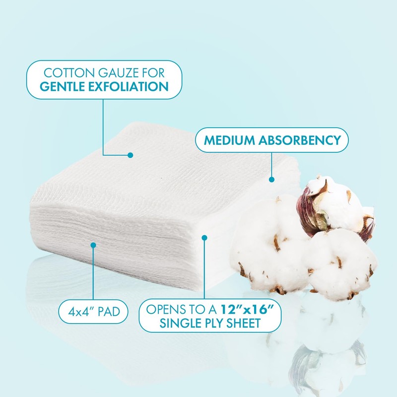 Intrinsics Large Cotton Gauze (200 Count) – 4x4” 12-Ply Medium