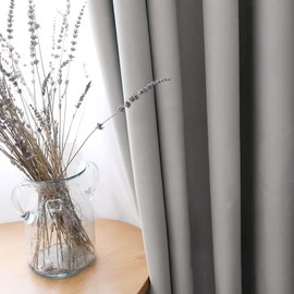 AiFish Doorway Curtain Panel Room Divider Solid Blackout Curtains 78 Inch Grommet Drapes Room Darkening Thermal Insulated Energy Efficient Window Treatment for Bay Window 1 Panel W51 x L78 Inch