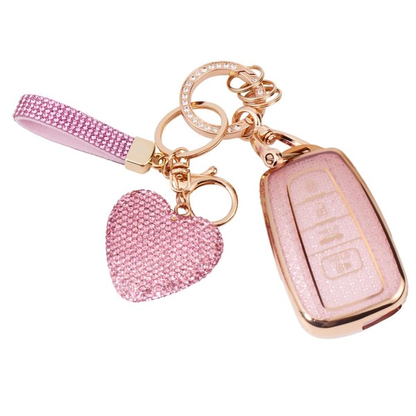 vehicleloong Key Fob Cover Case Shell Keychain for Toyota 2020