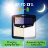 CLAONER Solar Lights Outdoor, [128 LED/4 Packs] Solar Motion Sensor