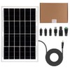12V Solar Panel with 6 Optional Adapter Plugs,10W Solar Panel