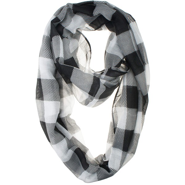 VIVIAN & VINCENT Fall Winter Soft Lightweight Buffalo Plaid Check