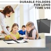 Henoyso 18 Pcs Plastic Folder with Clear Front Pocket and