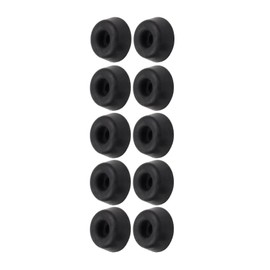 10 x Black Rubber Toilet Seat 19mm Buffer Pads - Dzina
