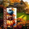 Fall Football Welcome Garden Yard Flags 12x18 Double Sided Outside