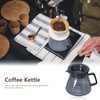 Coffee Kettle Heat Resistant Coffee Sharing Pot Transparent Black Glass