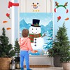 Pasimy Christmas Pin Games Reusable Pin The Nose On Snowman