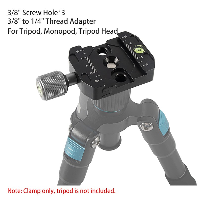 Sequpr 50 mm Quick Release Plate Clamp Compatible with Arca-Swiss,