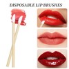 50PCS Bamboo Lip Brushes, Disposable Lip Wand Brushes, Lip Gloss