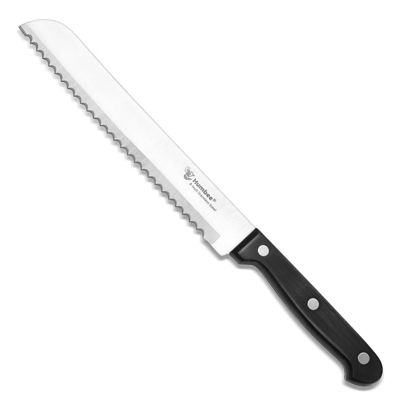Humbee Chef, Stainless Steel Serrated Bread Knives 8/10/12 inch -