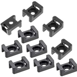 Helonge Cable Tie Mounting,100 Pcs Zip Tie Base,5 mm(M5) Screw Hole, 23x16x9(L*W*H) mm Cord Tie Mount Wire Tie Holder Fix Bottom Wire Management for Home/ Office/Outdoor/Garden