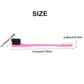 Aswalling Double Sided Edge Control Hair Brush Comb Combo Pack 2 Pieces Pink and Black