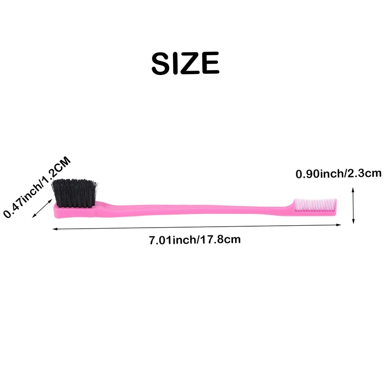 Aswalling Double Sided Edge Control Hair Brush Comb Combo Pack