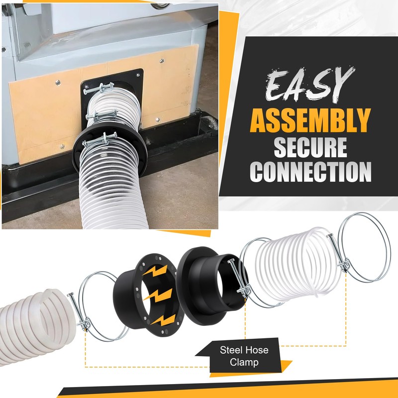 Saillong 4" Magnetic Dust Collector Fast Connect System – 10PC