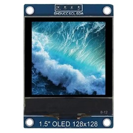 Comphic 1.5 Inch 4PIN OLED Module Display Screen SH1107 Drive IC 128x128 IIC I2C Interface for 51 STM32 P22101 P22102