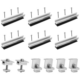 Solar Panel Mount Solar Panel mounting Brackets Z Brackets Lightweight Aluminum 20CM, for Solar Panel Bracket, trapezoidal Plate Flat roof mounting photovoltaic Accessory kit (6 Pieces)