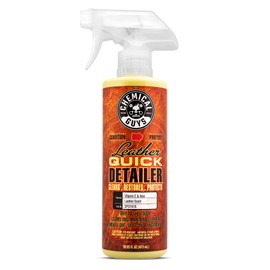 Chemical Guys Leather Quick Detailer - Interior Cleaner and Conditioner for Natural, Synthetic, Pleather, and More, Safe for Car Seats, Furniture, Apparel, Shoes & Boots, Leather Scented - 16 fl oz
