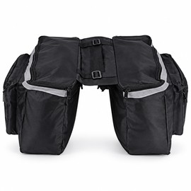 Double Bicycle Pannier Bag for Rear Racks, Black