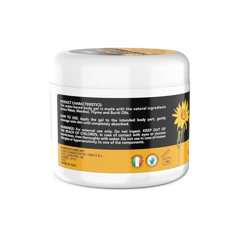 Dulac Arnica Body Massage Gel – Water-Based Cosmetic Massage Gel