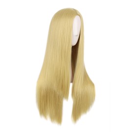 MapofBeauty 28 Inch/70 cm Women Special Long Straight Synthetic Wig (Mixed Golden)