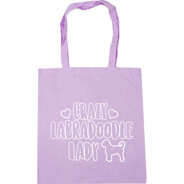 Hippowarehouse Crazy labradoodle lady - dog Tote Shopping Gym Beach