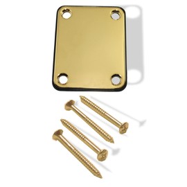 Neck Plate with cushion, Electric, 2 x 2 1/2", Gold, Steel