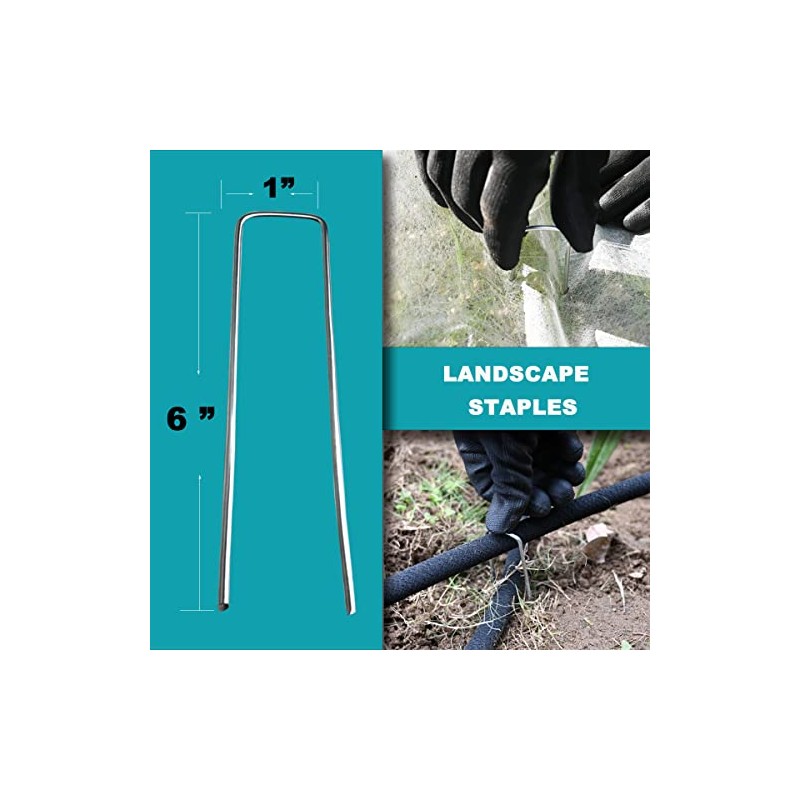 AMRITA Stakes for Garden Hose 30 Pack，Galvanized Soaker Hose Grounding
