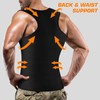 Cimkiz Mens Sweat Sauna Vest for Waist Trainer Zipper Neoprene