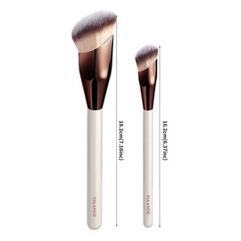 Professional Facial Brush Set, 2 Counts Foundation Brush & Concealer Brush, Makeup Tools with Soft Fiber for Easy Carrying, Brush for Travel