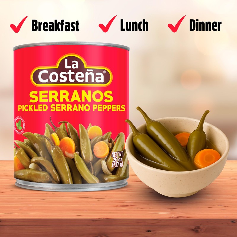 La Costeña Whole Serrano Pepper & Sliced Carrots - Spicy