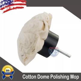 Unbranded 100% Cotton Dome Polishing Mop Buffing Wheel Polish Pad Polisher w/ 1/4" Shank
