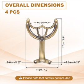 PATIKIL Ceiling Fan Blades Arms Replacement, 4 Pcs 52" Fan Blade Replacement Parts Mounting Bracket Kit for Replacing the Worn Fan Blades, Bronze