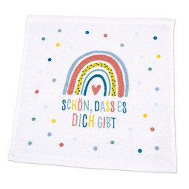Praisent Children's Guest Gift Small Gift Party Bag Magic Towel Pressed Towel Rainbow "Schön,dass es dich gibt" Give Away, 7309