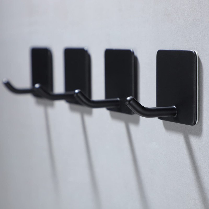 YIGII Adhesive Towel Hooks - 4 Pack Towel Hooks for