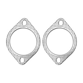 Ohleats 2 PCS Car Exhaust Gasket, 3 Inch 2-Bolt Exhaust Pipe Flange Gasket, High Temp Exhaust Manifold Gasket Replacement Used for Exhaust Turbo Catback Headers, Car Accessories (3 Inch)