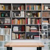 VitalCozy 8x6ft Bookshelf Backdrop Wooden Bookcase Library Photography Background Fabric