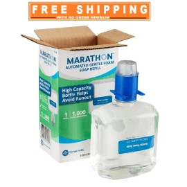 Marathon Gentle Foam Hand Soap Refill, Fragrance-Free (1,000 ml)