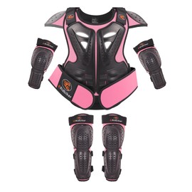 Kids Dirt Bike Gear Chest Protector Motocross，Youth Motorcycle Armor Suit with Knee Shin Guard Elbow Pads for Boys Girls Riding Protective Gear