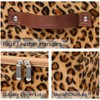 2PCS Storage Bin Boxes with Zipper Lid Leopard Print Cute