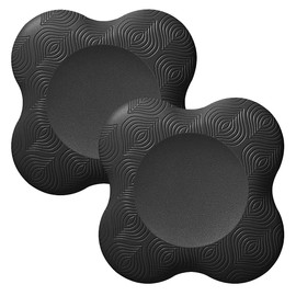 YWY Yoga Knee Pads 2 PCS - Yoga Accessories and Props for Women/Men Cushions Knees and Elbows for Fitness, Travel, Meditation, Kneeling, Balance, Floor, Pilates Black