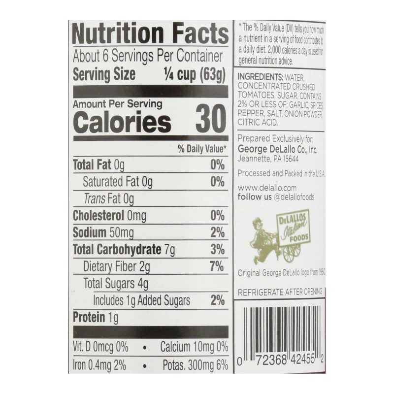 UD_Delallo Fancy Pizza Sauce - Case Of 12 - 14