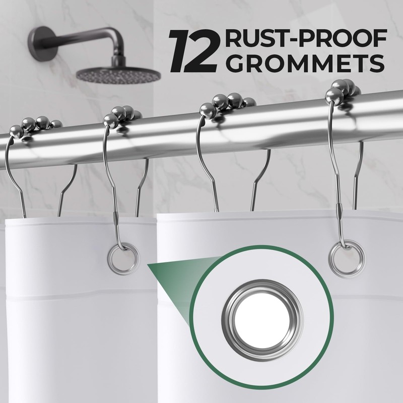 AmazerBath Shower Curtain Liner 2 Pack, 72 x 84 Inches