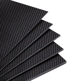 Kalolary Carbon Fiber Board Plate 240 X 240 X 2 MM, Carbon Fiber Sheets Available in 0.5mm 1mm 1.5mm 2mm 2.5mm 3mm 4mm Plain Weave Carbon Fiber Sheets 100% 3K Glossy Surface Carbon Fiber Plate