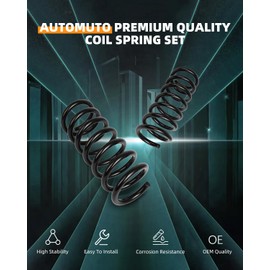 AUTOMUTO 2PCS Rear Suspension Coil Spring Set Compatible with 2007-2017 for Chevy Equinox, 2010-2017 for GMC Terrain, 2007-2009 for Pontiac Torrent - Replace 81387 Coil Springs