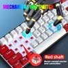 Snpurdiri Wired 60% Mechanical Gaming Keyboard, White LED Backlit Ultra-Compact
