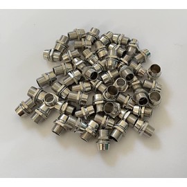 LUMETHEUS LED Socket 5 mm Metal Silver Set of 20 – Holder/Base for Light Emitting Diodes Lamp Holder with Thread Mounting Rings