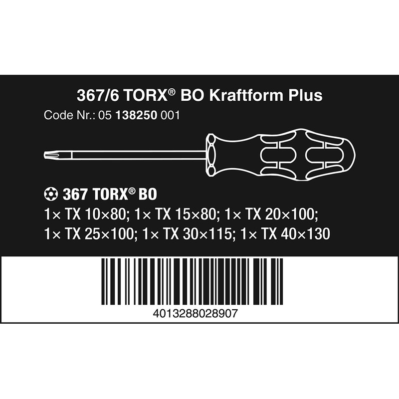 Wera Anti-fiddling TORX Screwdriver Set
