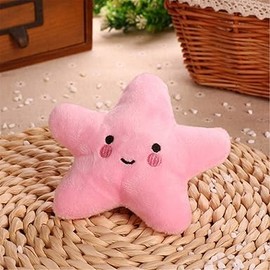 LNYMZD Pink Easy Grab Small Squeaky Soft Plush Starfish Dog Toy - Great for Puppies and Adult Dogs Squeak Dogs