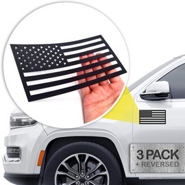 Premium American Flag Magnets for Trucks and Cars (3 Pack) + Bonus Reverse Design | Magnetic US Flags Cut-Out | Powerful Magnet - Will Never Fall Off 